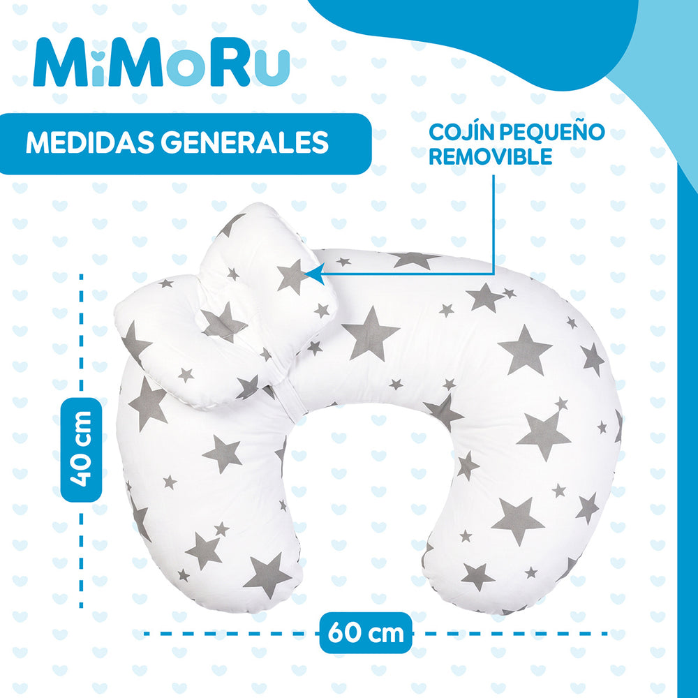 Almohadilla cojin de lactancia para bebe diseño estrellas