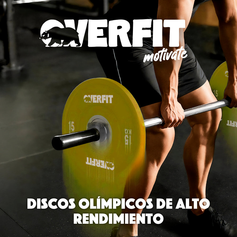 Disco Pesa Olimpica Goma Overfit 15kg Antideslizante