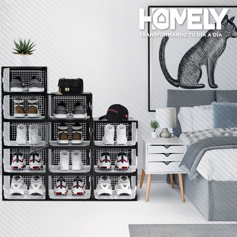 Caja Organizador de Zapatos Homely Zapatero Apilable Set X4