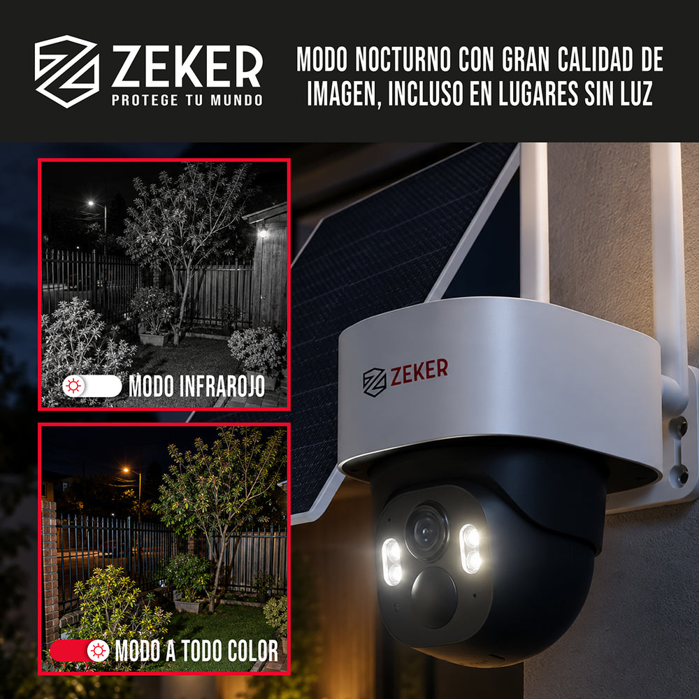 Cámara De Seguridad 4G Solar Exterior 4MP Zeker