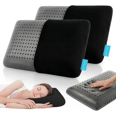 Pack x2 Almohada Cervical Memory Foam Howell Carbon 60x40 cm Negro