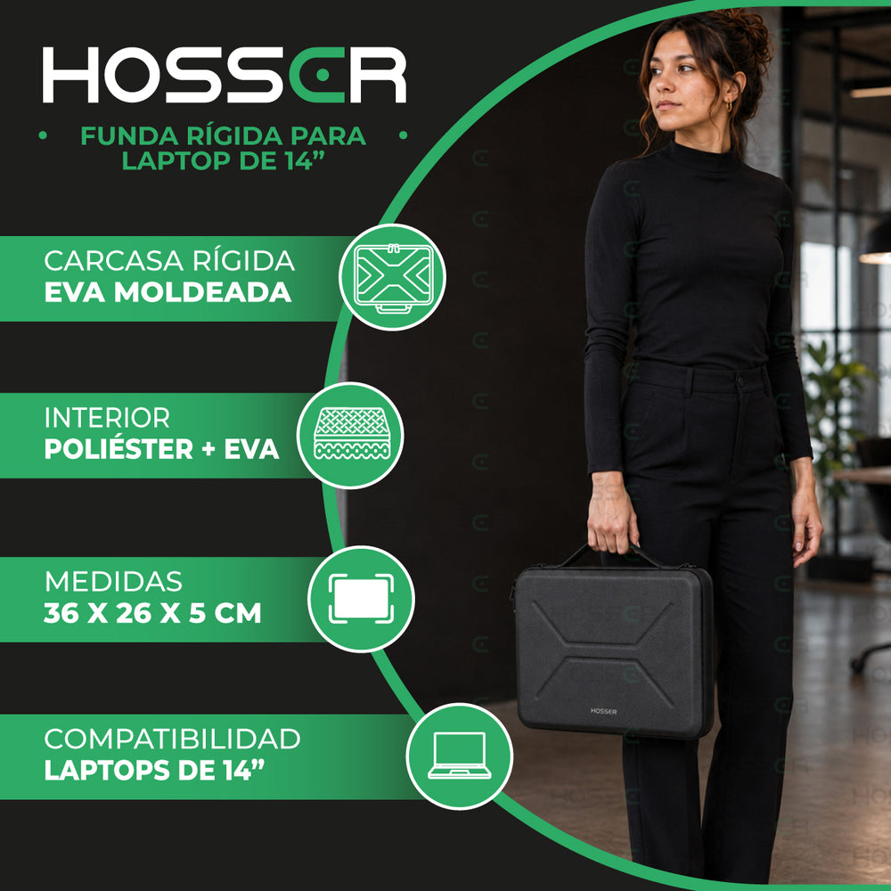 Funda protectora de laptop hardcase 14" Hosser