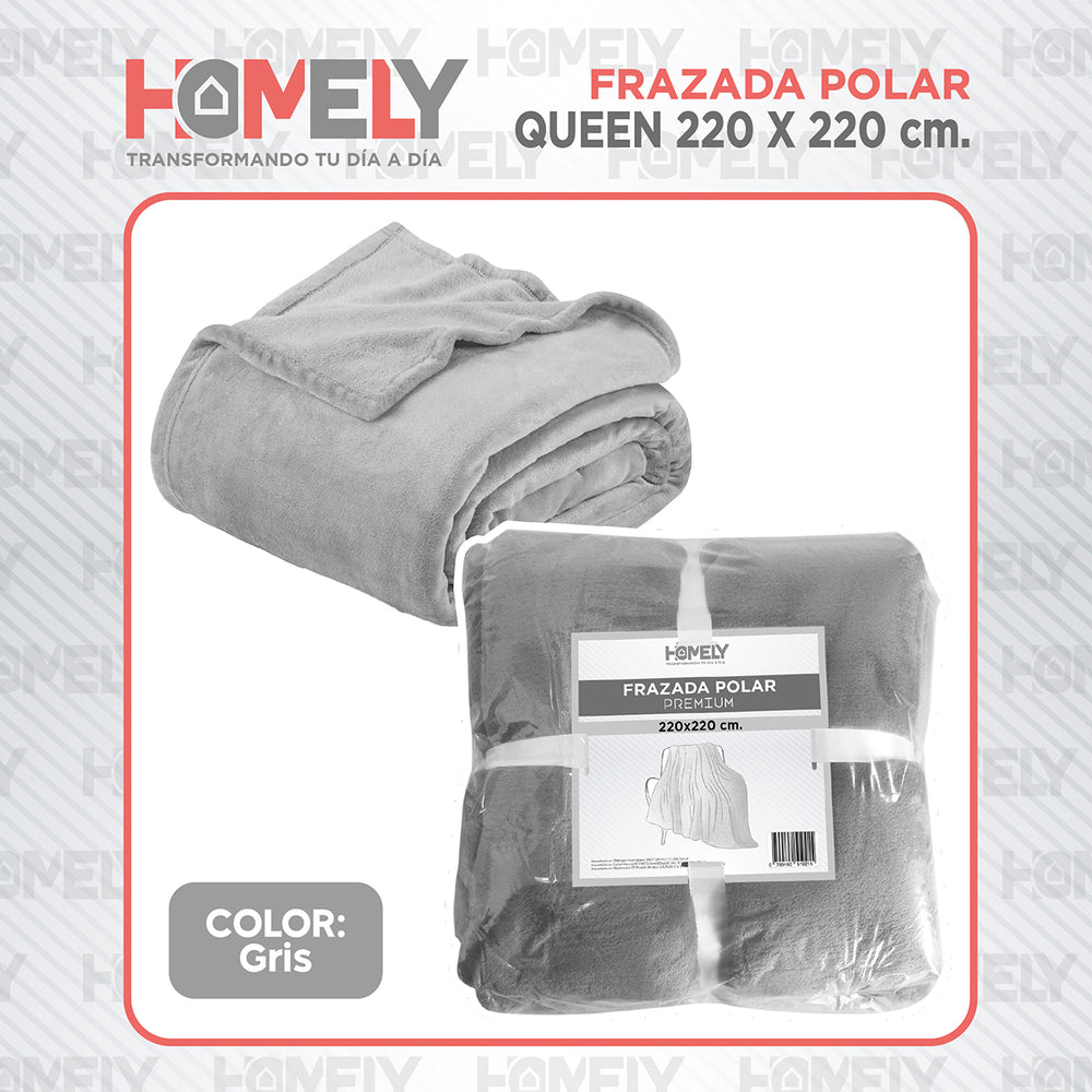 Frazada Polar Termica Queen Homely 300gsm Manta 220x220cm