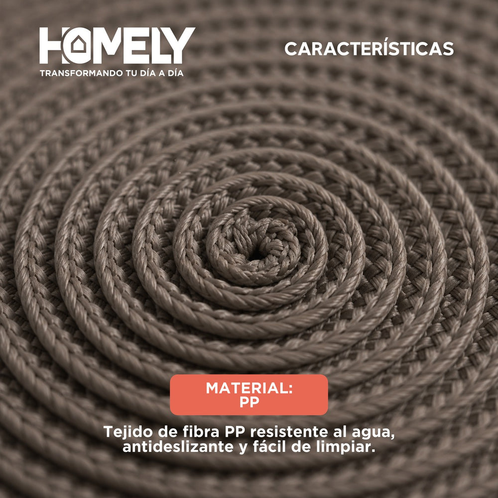 Pack x 6 Individuales De Mesa Circulares Homely Color Cafe