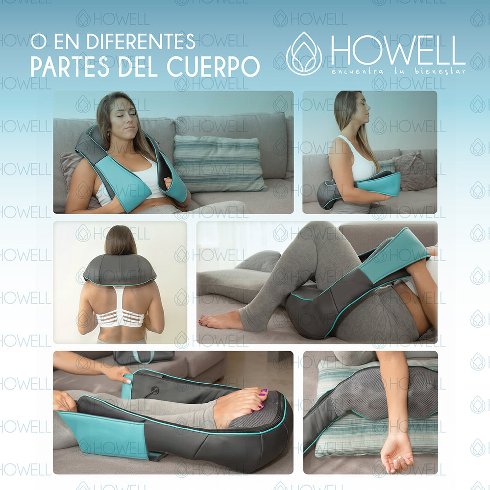 Masajeador De Cuello Espalda Howell Cervical V4 Celeste