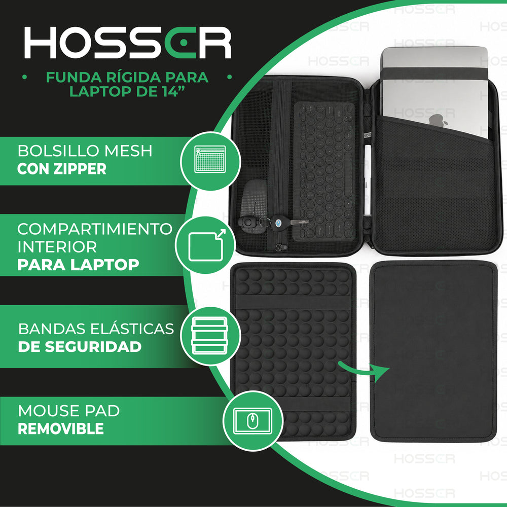 Funda protectora de laptop hardcase 14" Hosser