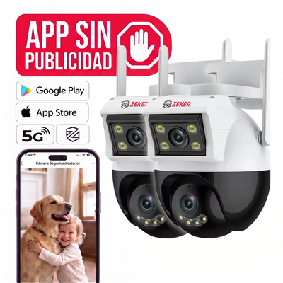 Camara de Seguridad Domo Zeker 4MP 5G Wifi Impermeable X2