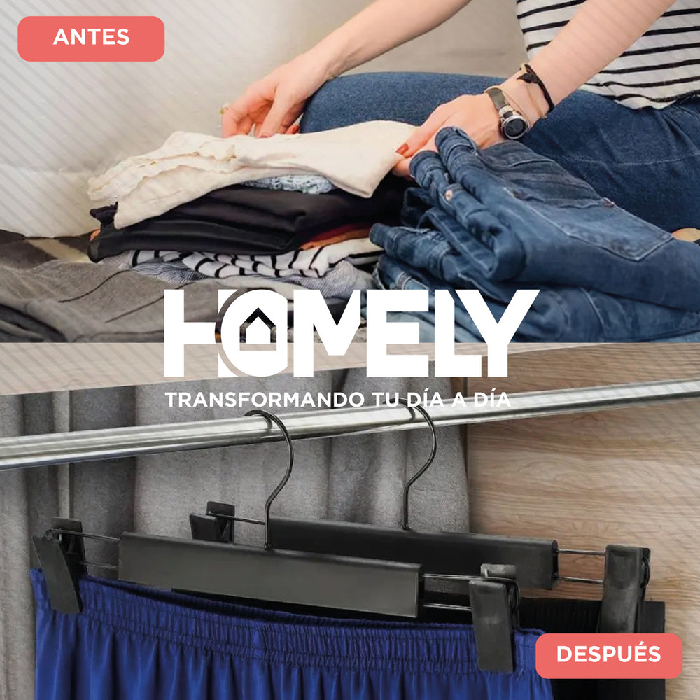 Colgadores De Pinza Para Pantalon Homely Ganchos Ropa 30 U