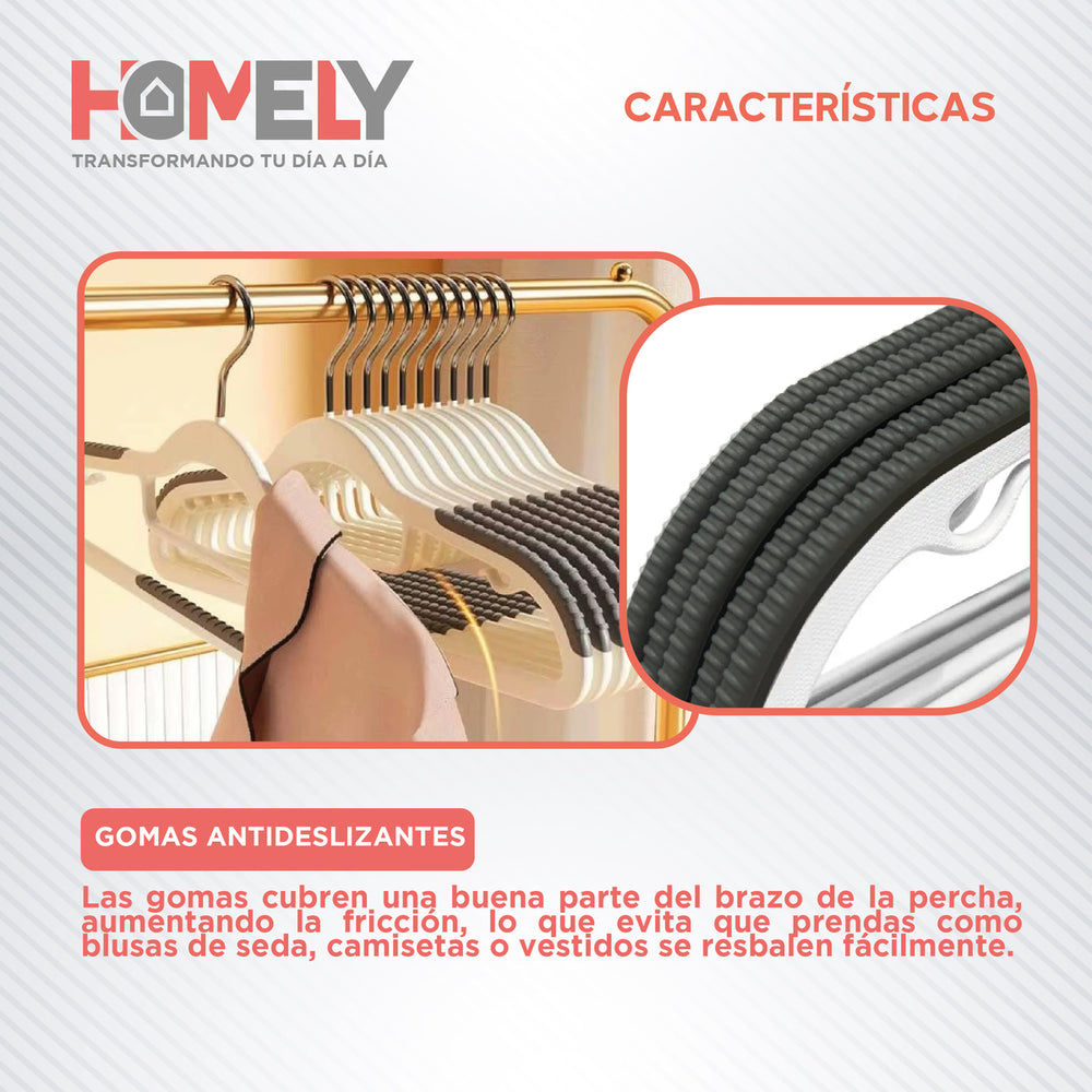 Colgadores Ganchos De Ropa Pantalon Homely Percha Set 30 U