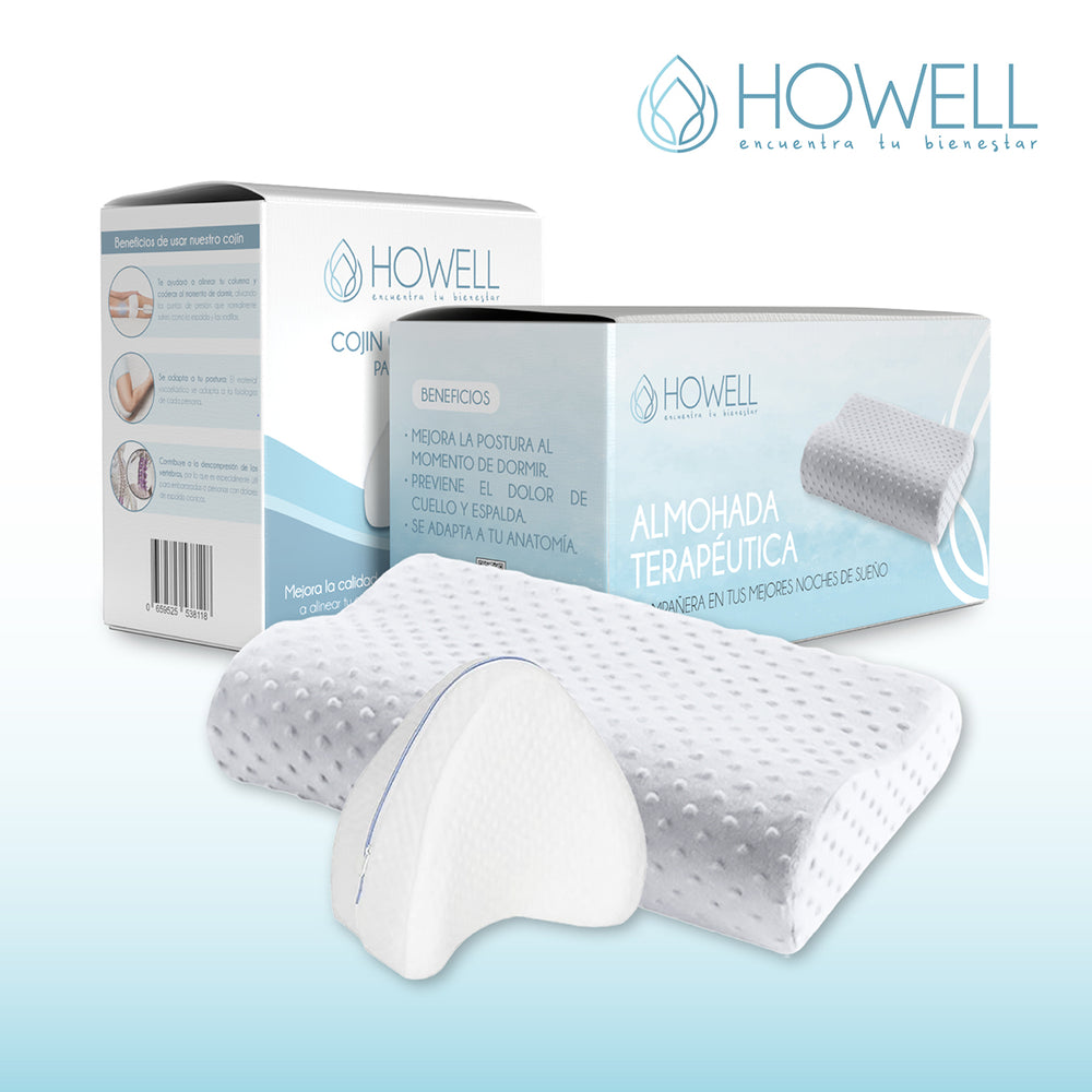 Pack Almohada Ortopédica Y Cojín Piernas Memory Terapeuticas
