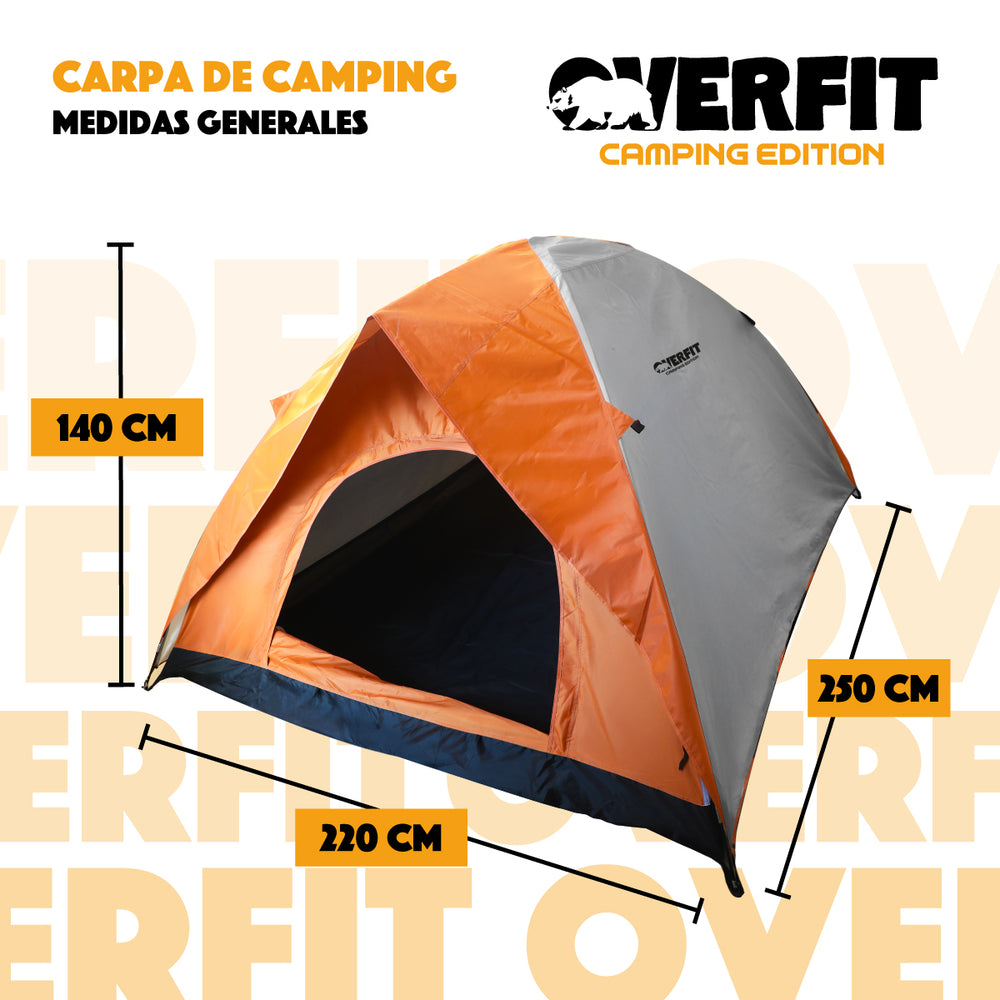 Carpa De Camping 4 Personas Iglu Overfit Impermeable 500mm