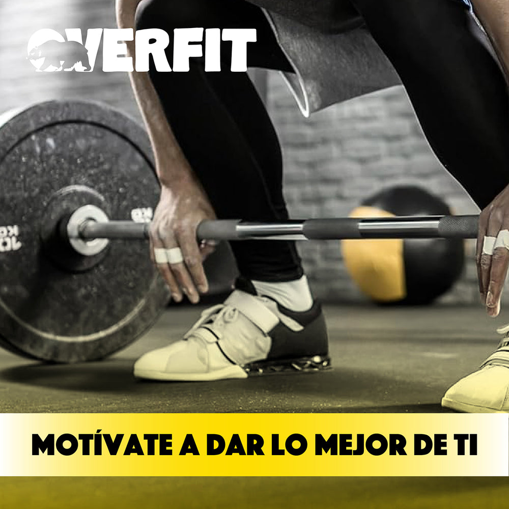 Barra Olimpica Recta Overfit 20kg 220Cm Cromada Fitness
