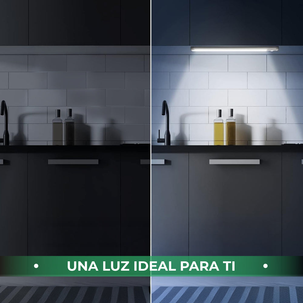 Aplique Pared Luz Led Hosser Barra Con Sensor De Movimiento Blanco