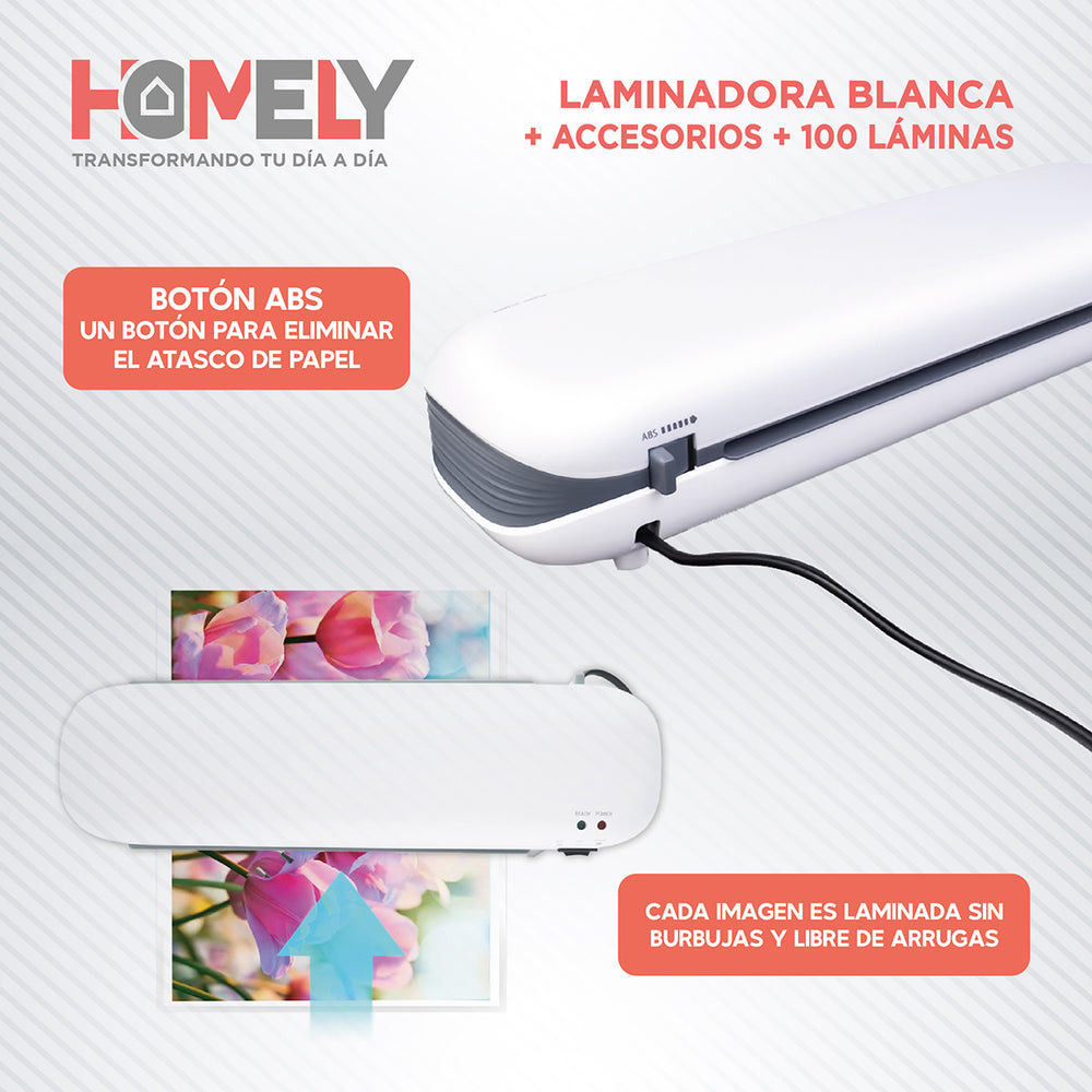 Termolaminadora Plastificadora Homely + Accesorios + Laminas