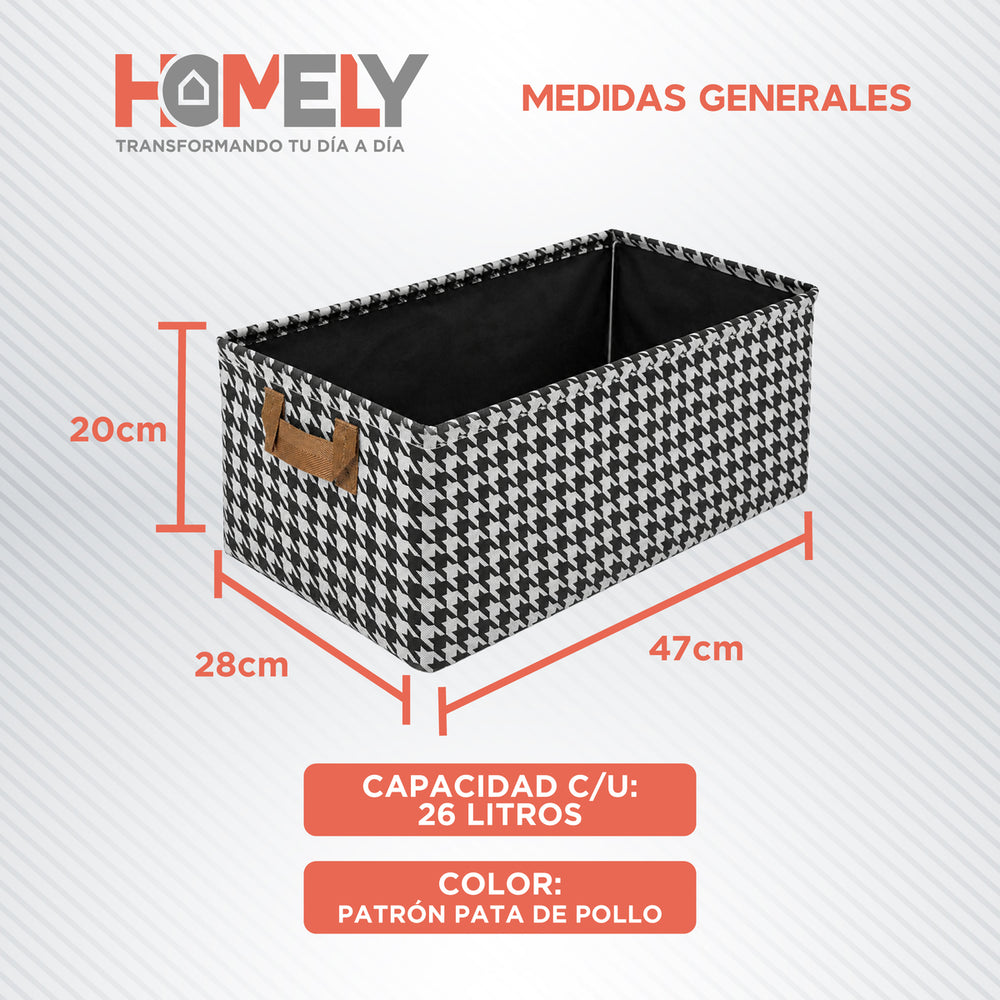 Cajas Organizadoras Plegable Homely Almacenamiento Asa Set 4