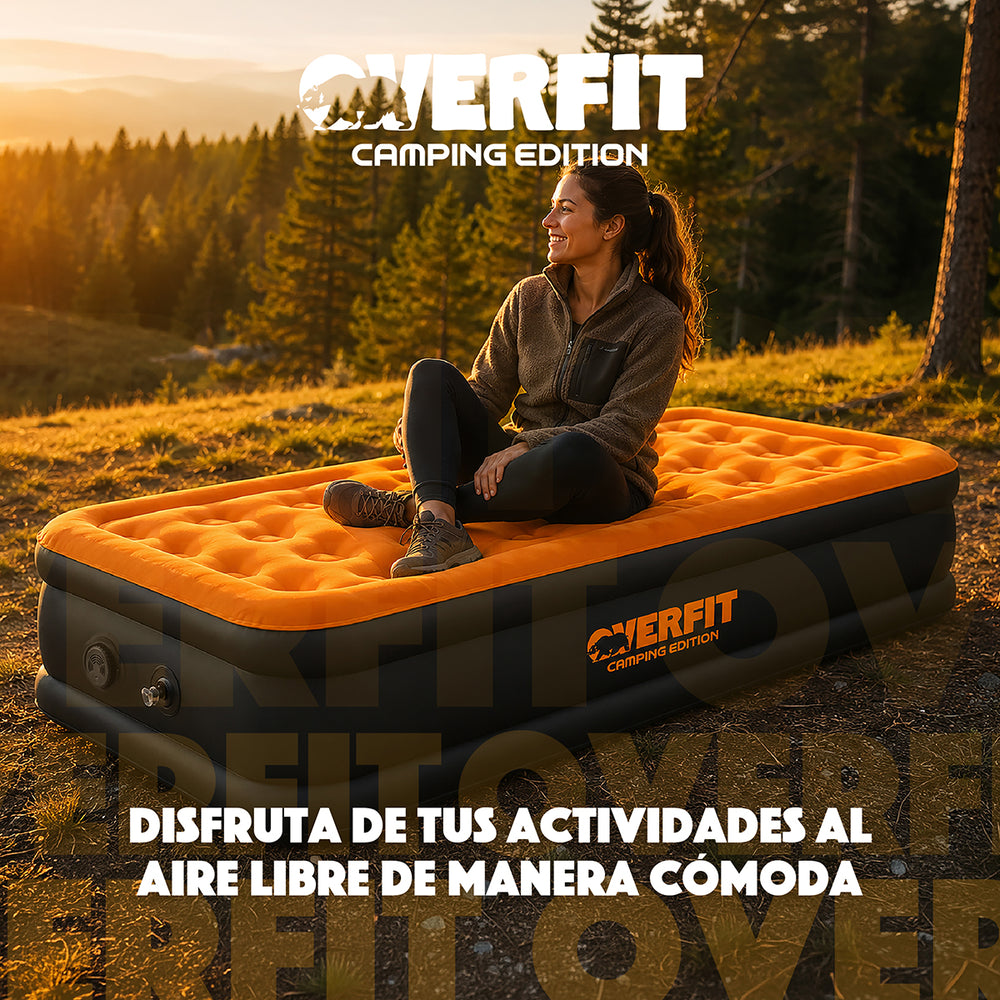 Colchón Inflable Electrico Individual Overfit Bomba Portatil