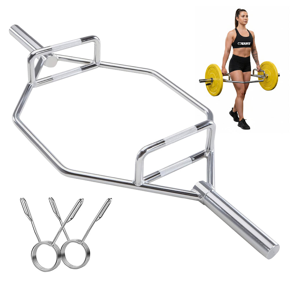 Barra Olimpica Hexagonal 23kg Overfit Acero Peso Muerto
