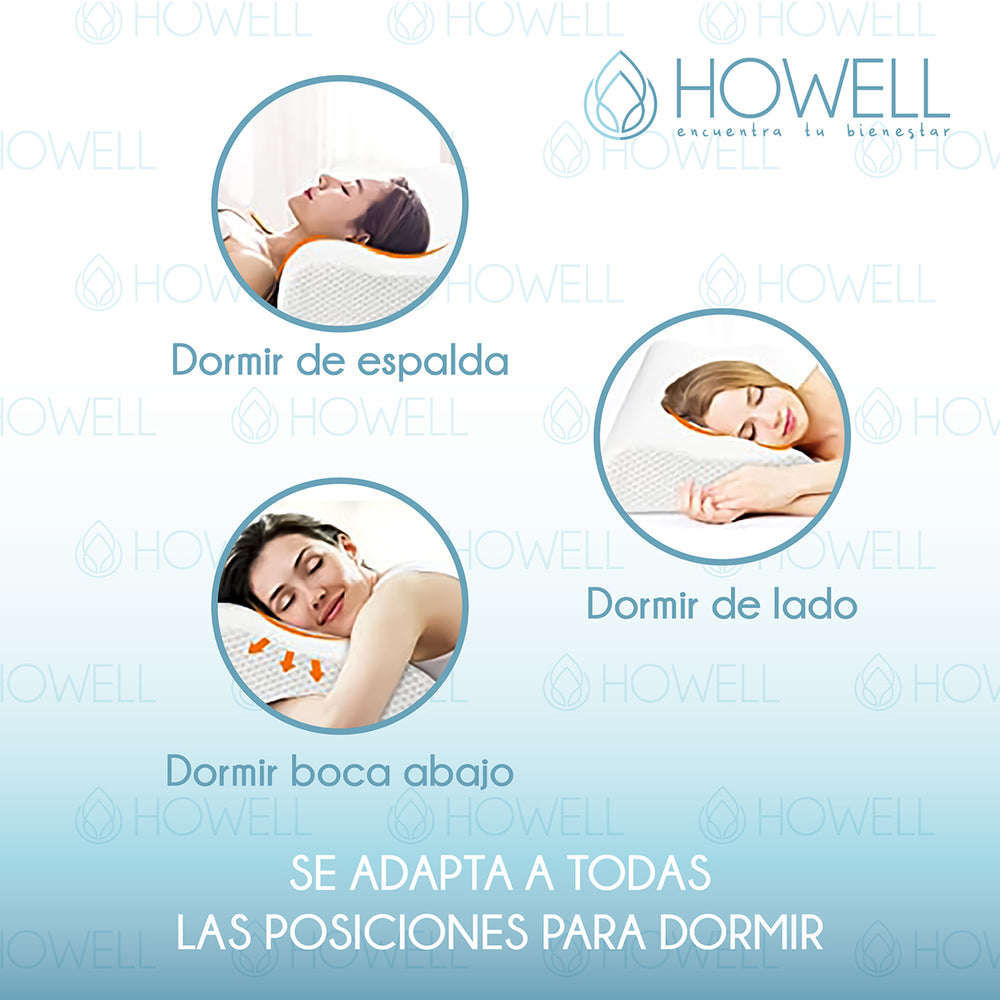 Pack X2 Almohada Memory Cervical Ortopédica Con Memoria