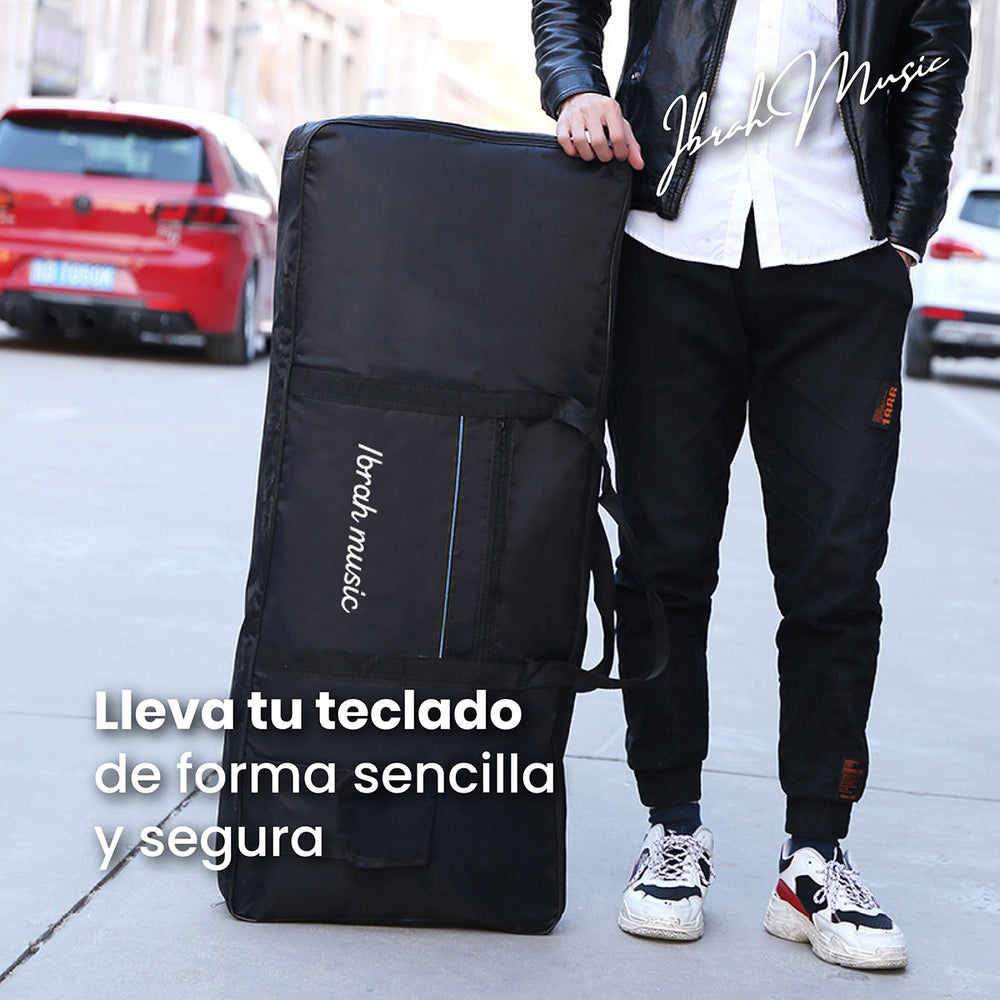 Funda Teclado 61 Teclas Ibrah Music Impermeable Acolchonado