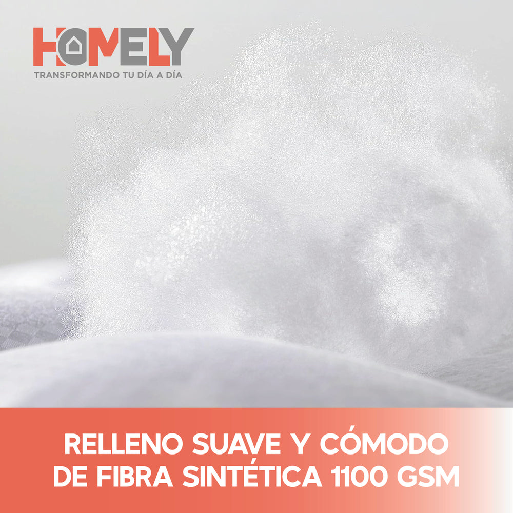 Topper Cubre Colchon King Homely Acolchado Hipoalergenico Eslastico Premium Blanco Protector Viscoelastico