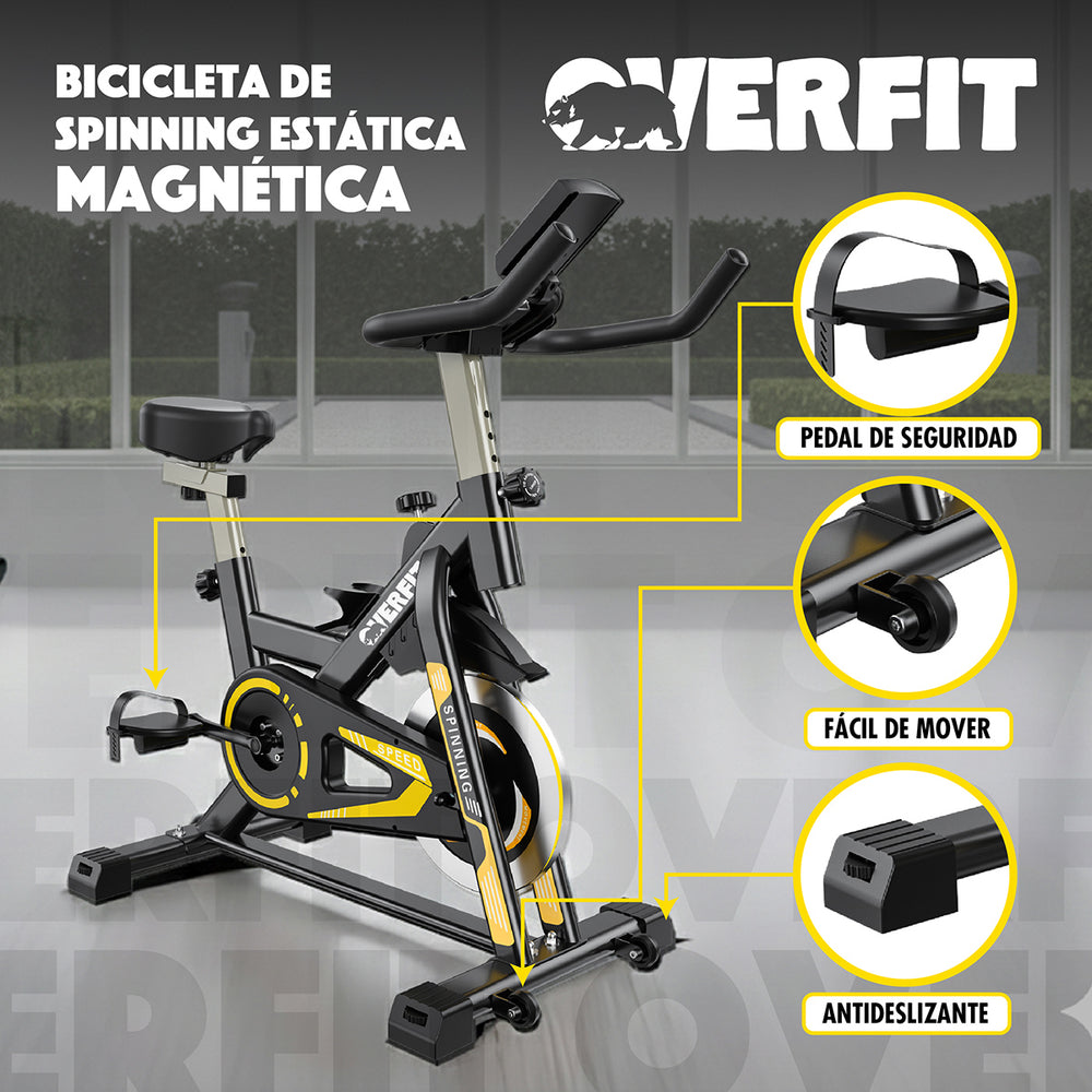 Bicicleta Spinning Magnetica Pro Overfit Estatica Gym 6kg