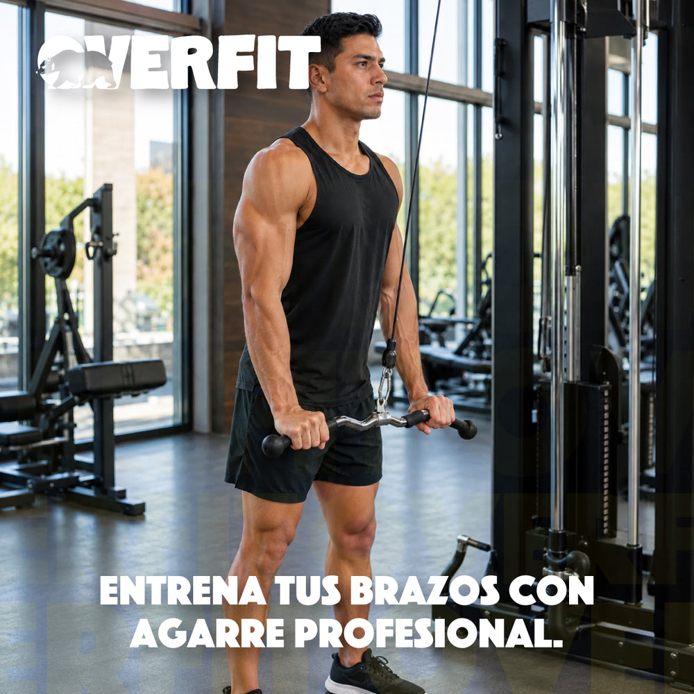 Barra Traccion Triceps Ergonomico Pro Overfit Gym Polea