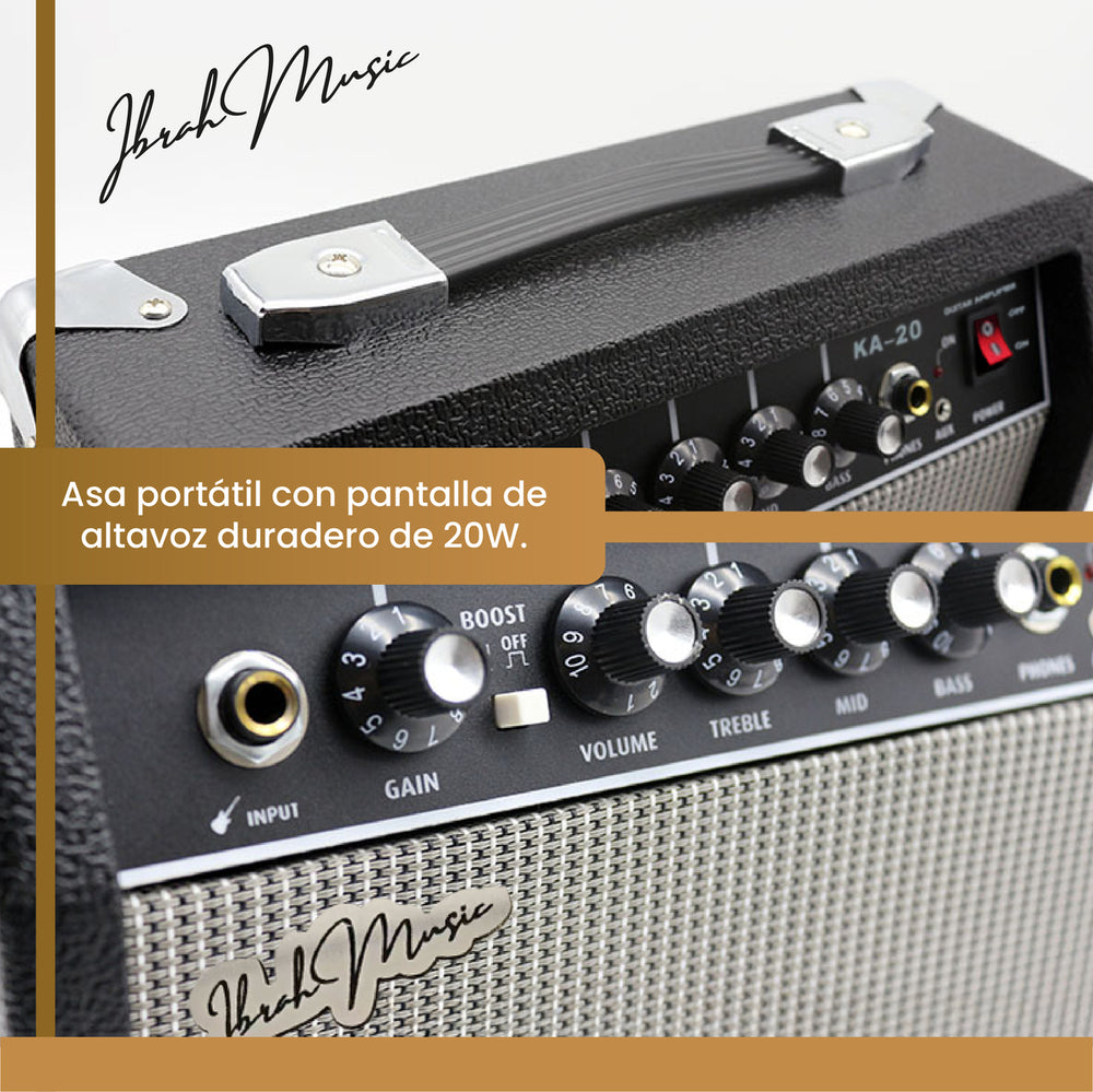 Amplificador Guitarra Electrica y Electroacustica Ibrah KA-20W