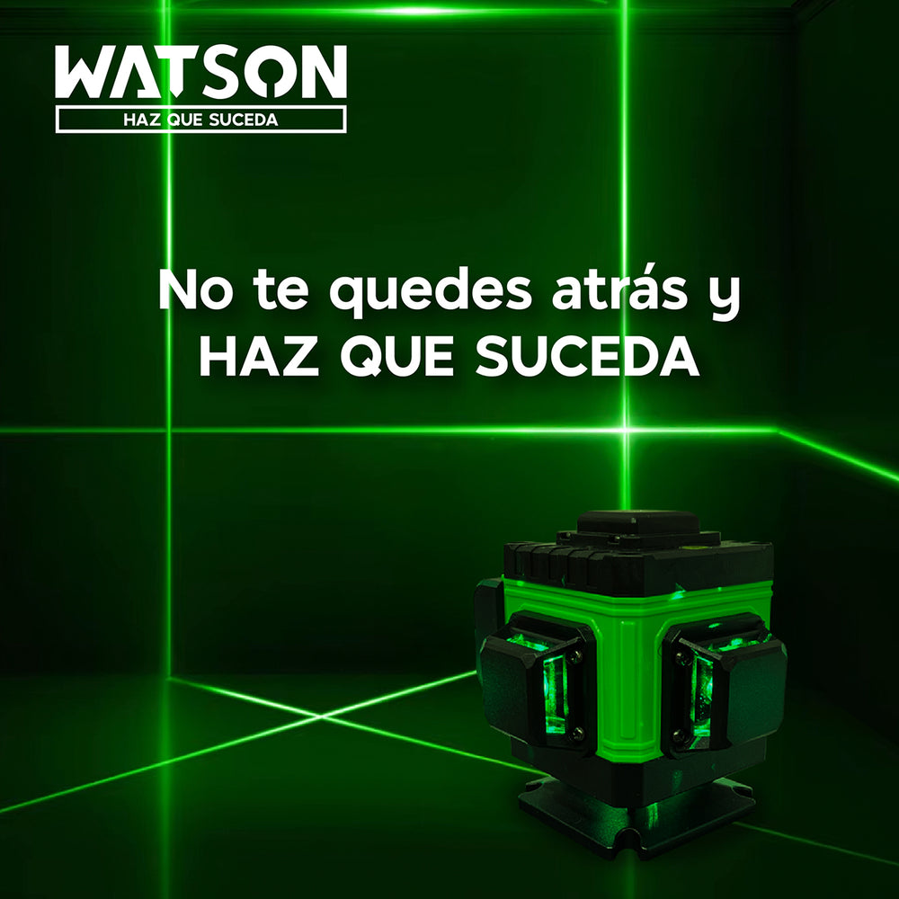 Nivel Láser 12 Líneas Auto Watson + Trípode + 2 Baterías