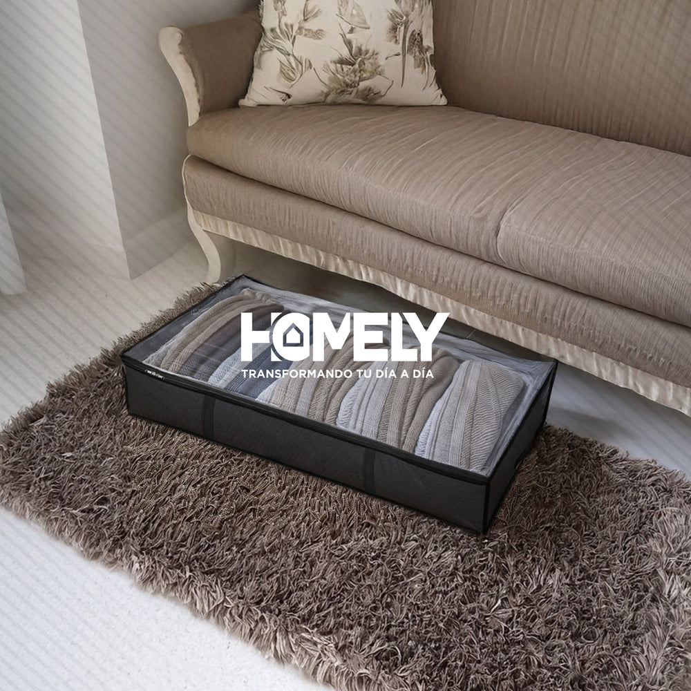 Bolsas Organizadoras Bajo Cama Homely Negro 90 Litros Set 2