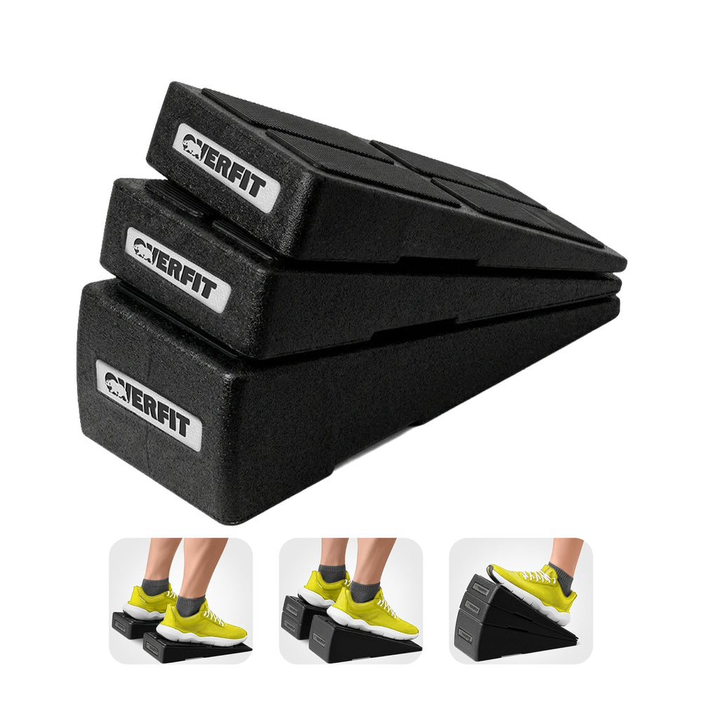 Cuña Para Sentadilla Talonera Bloque De 3 Niveles Gym Overfit Rampa Soporte Ajustable Mejora de postura Elevaciones - Default Title