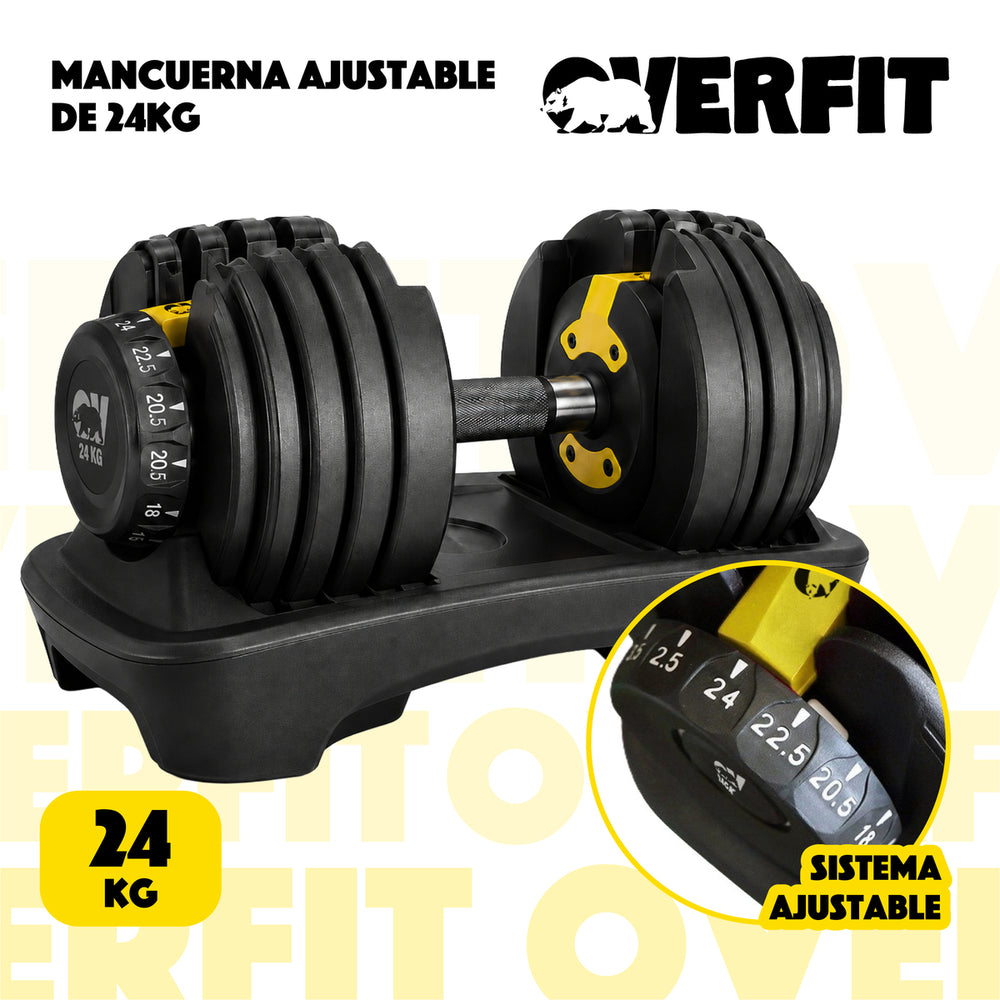 Mancuerna Ajustable 24kg Overfit - imagen 2