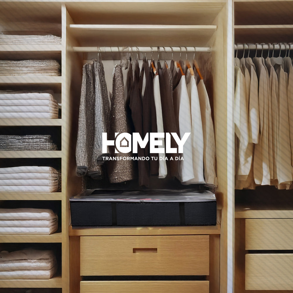 Bolsas Organizadoras Bajo Cama Homely Negro 90 Litros Set 2