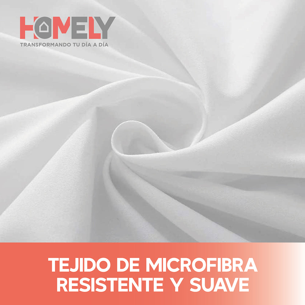 Juego de sabanas 2 Plazas Homely 100 GSM Suave 4 Piezas