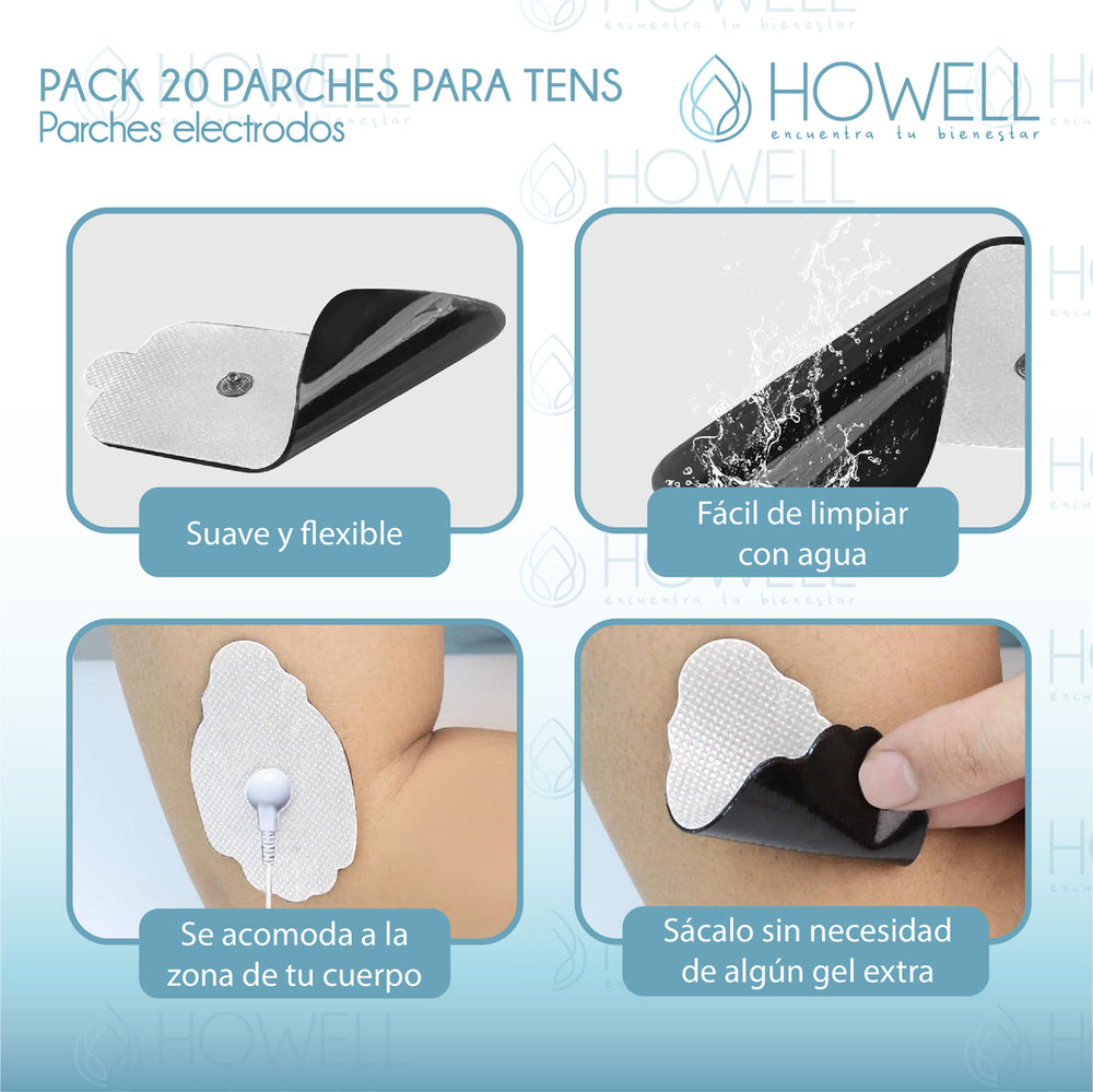 Parches Electrodos Tens Electroestimuladores 20 U Howell