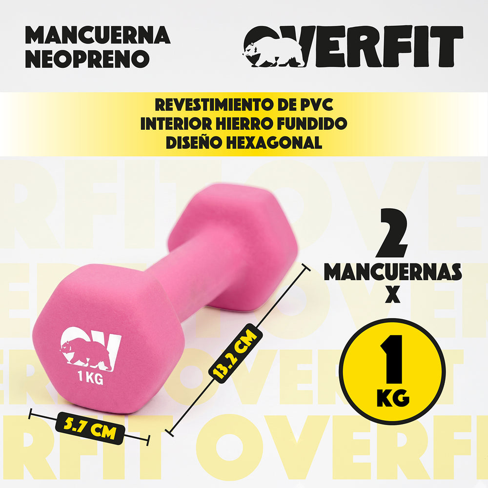 Mancuerna neopreno 1kg Overfit lateral