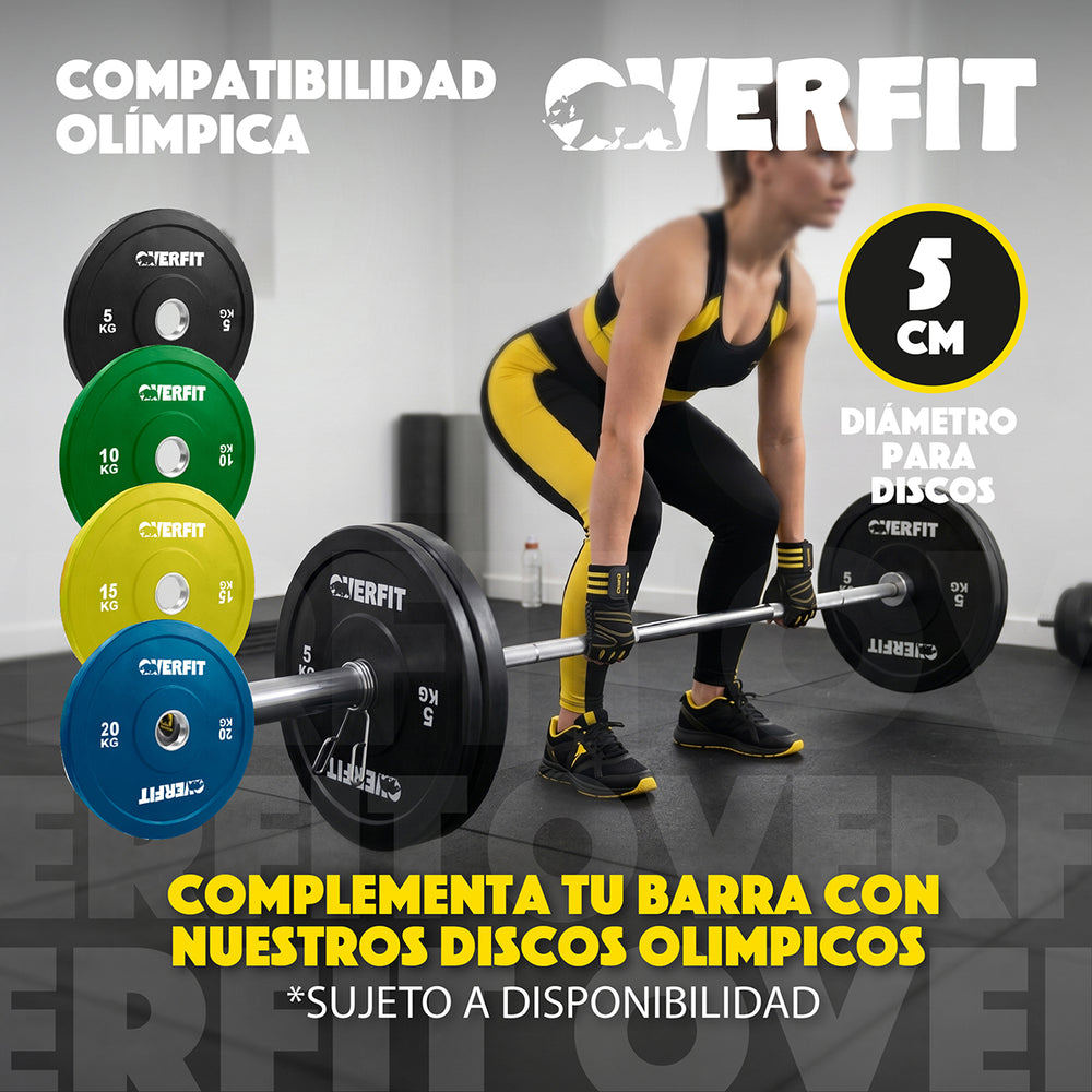 Barra Olimpica Overfit 11.5Kg 1.8m - Foto 8