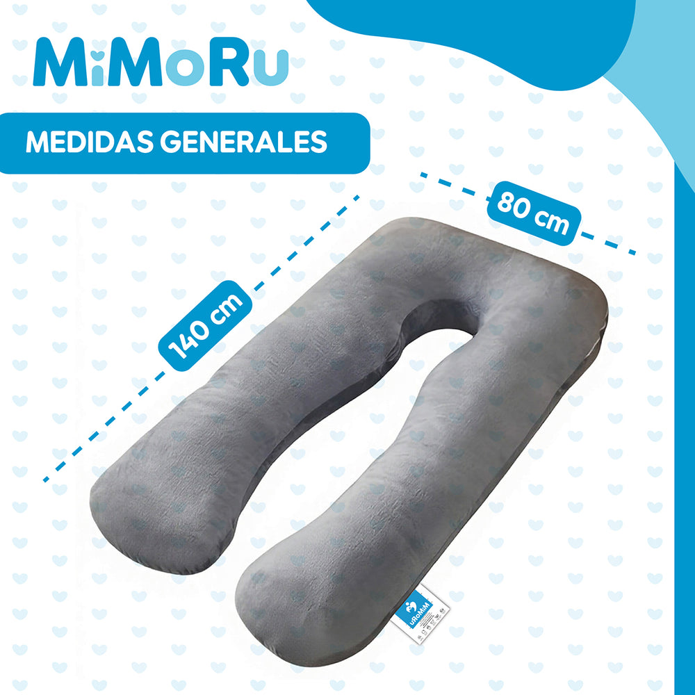 Cojin Maternal De Lactancia Embarazada Mimoru Almohada U Funda Extra Suave Para Dormir Antimolestia Gris - Default Title