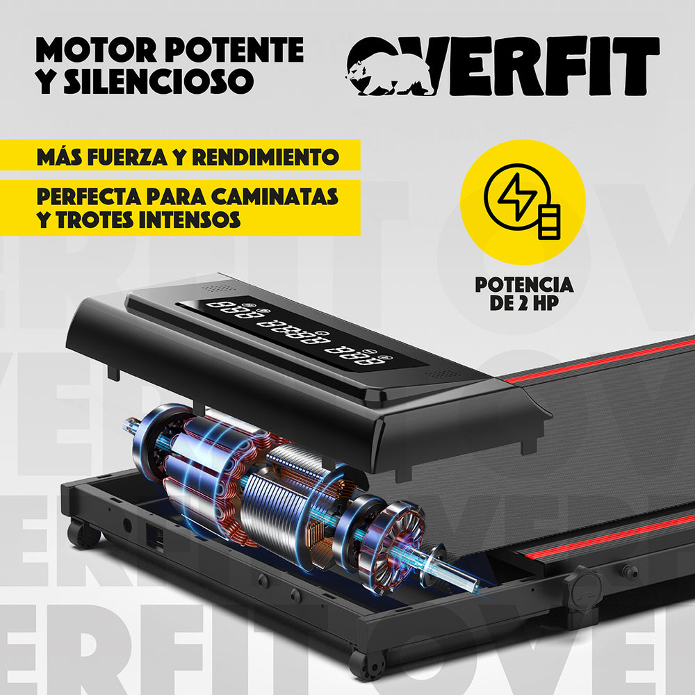 Trotadora 2 Hp Overfit Caminadora Electrica Plegable 10 Km/h