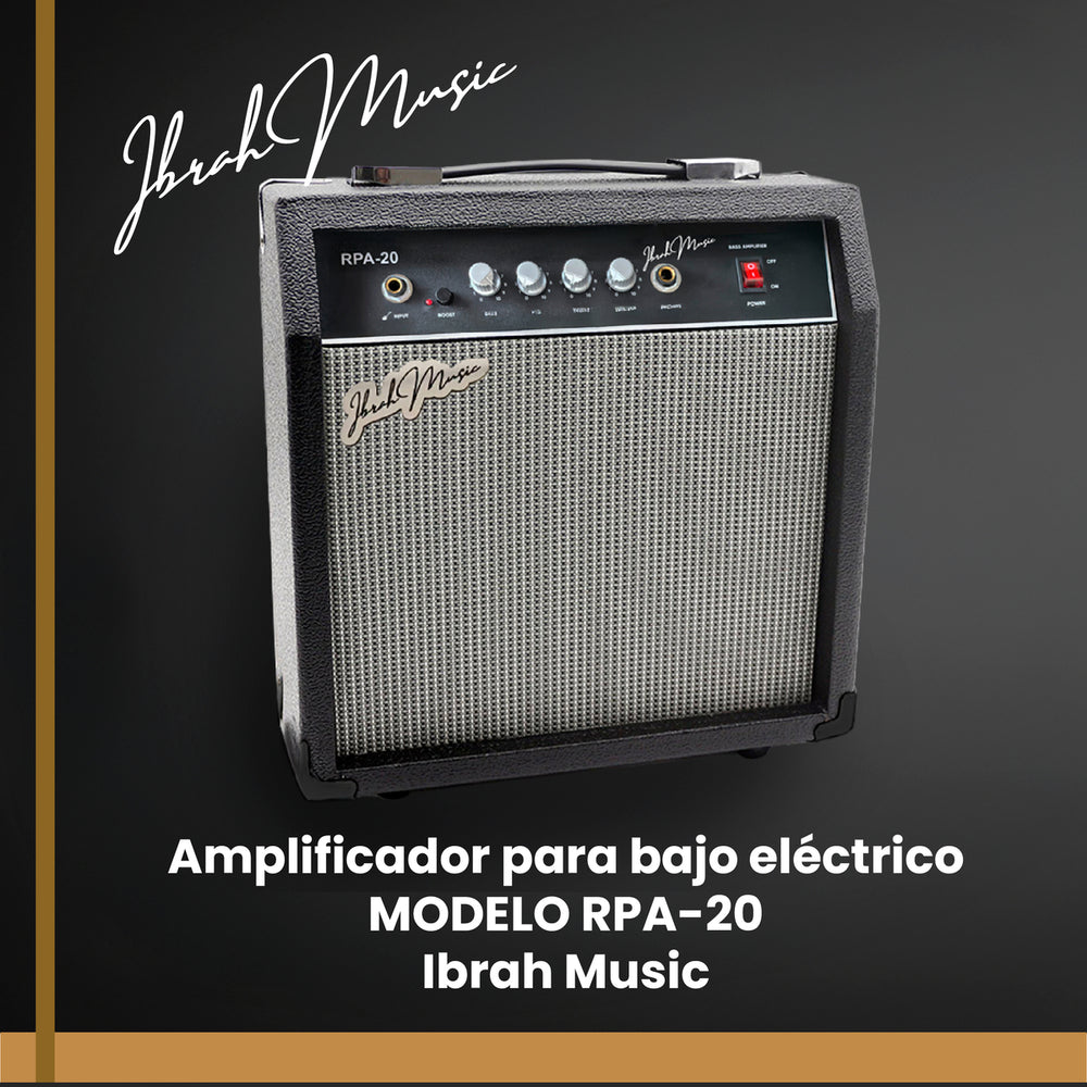 Amplificador Bajo Electrico Ibrah Music 20w Rpa-20 + Boost
