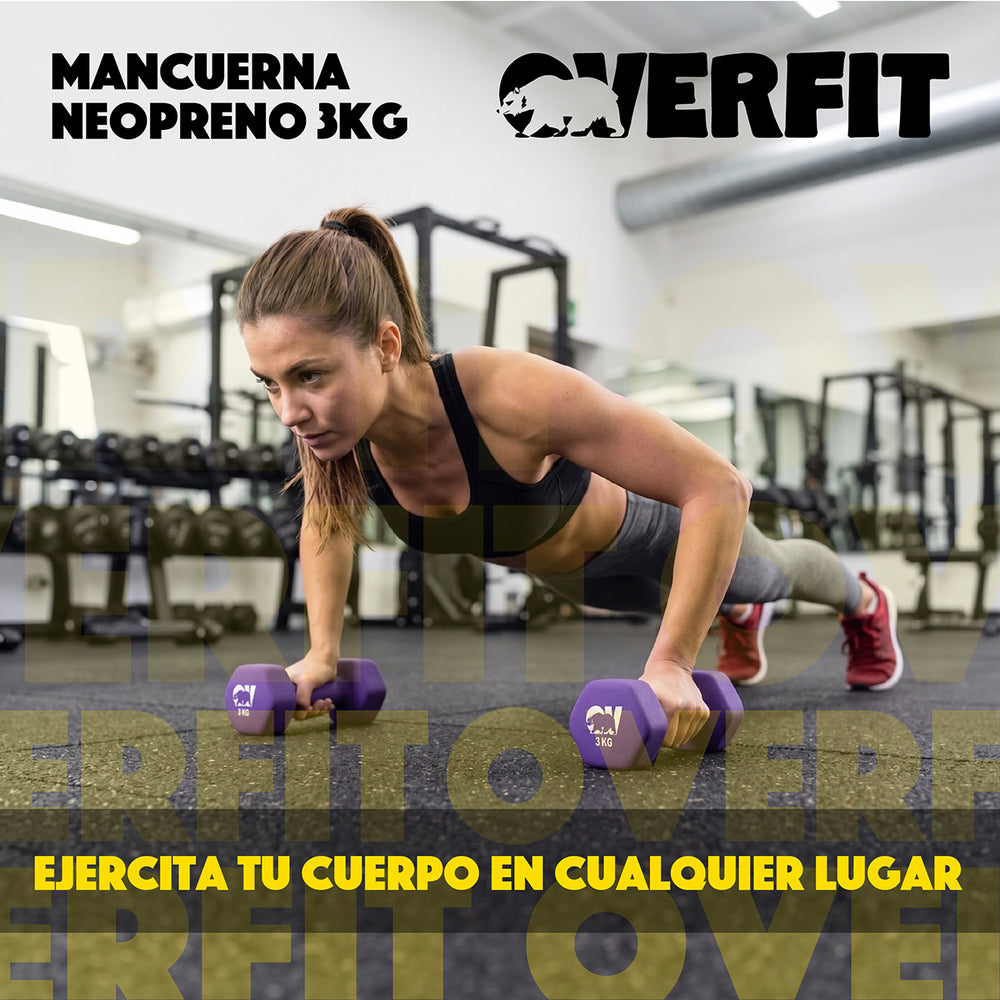 Mancuernas 3kg neopreno Overfit