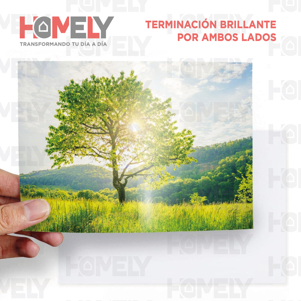 Papel Fotografico Doble Faz Glossy A4 220g Homely 100 Hojas Blanco