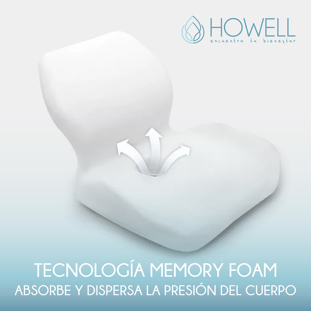 Cojín Ortopédico Asiento y Espalda Lumbar Howell 2 en 1