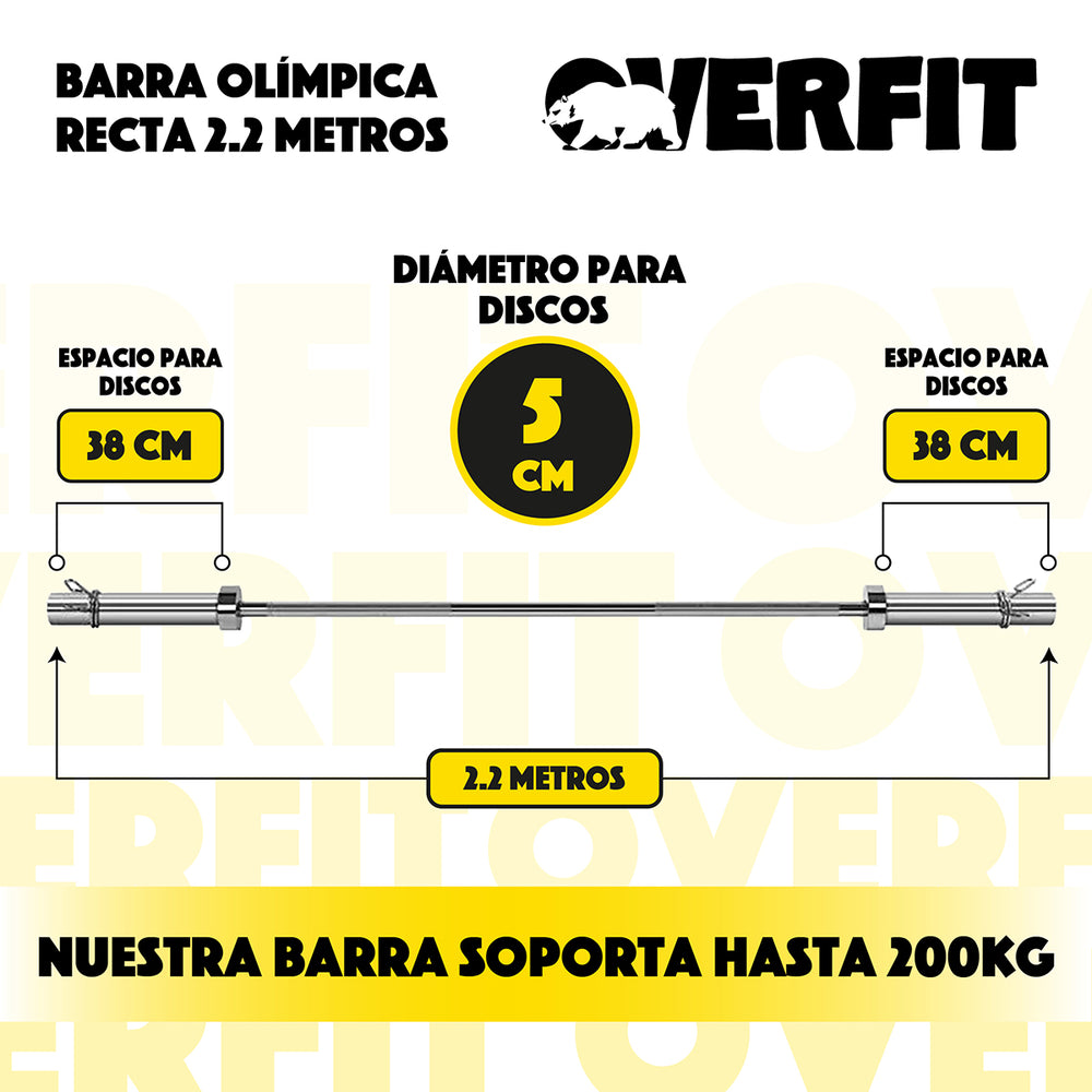 Barra Olimpica Overfit 16Kg - Vista 3