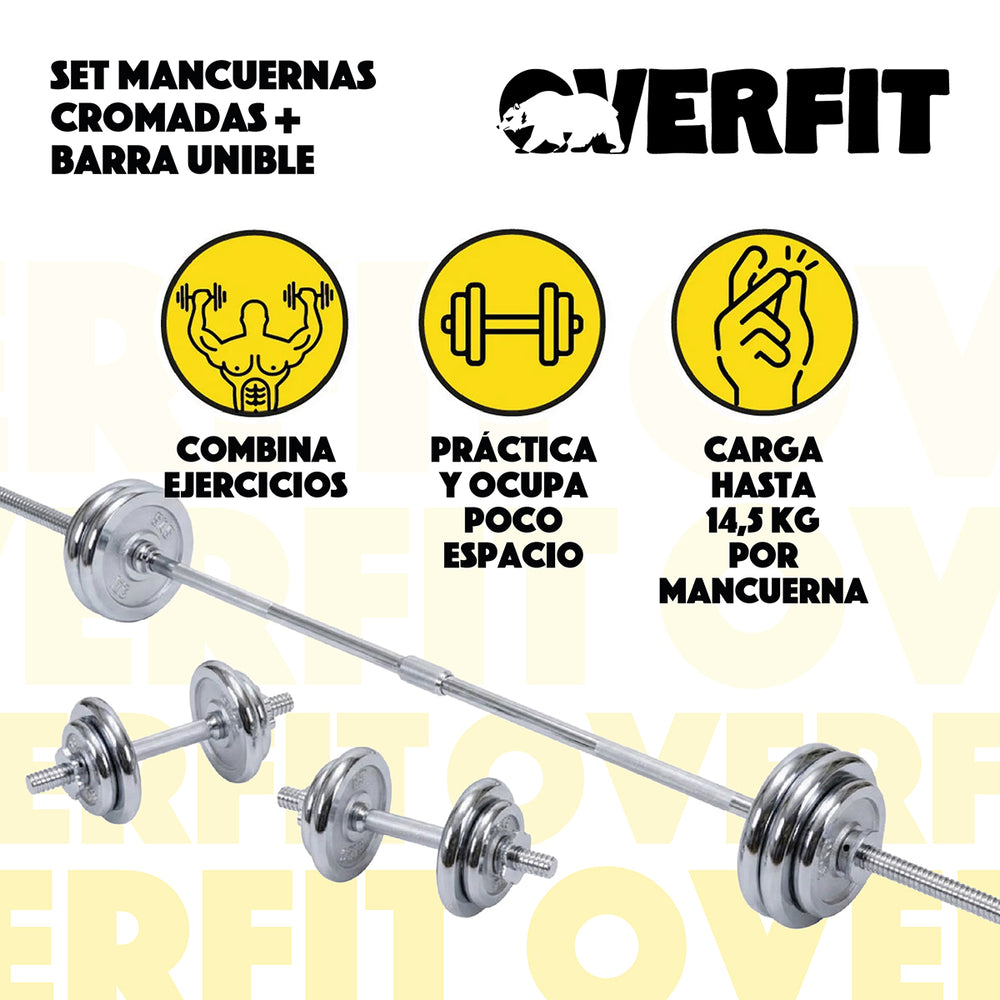 Set Mancuernas 50kg Fitness Pesas Peso Regulable