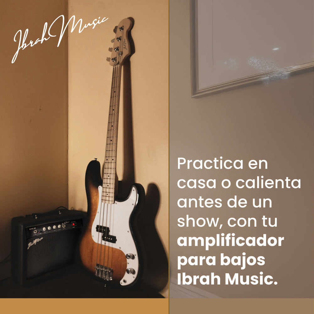 Amplificador Bajo Electrico Ibrah Music 20w Rpa-20 + Boost