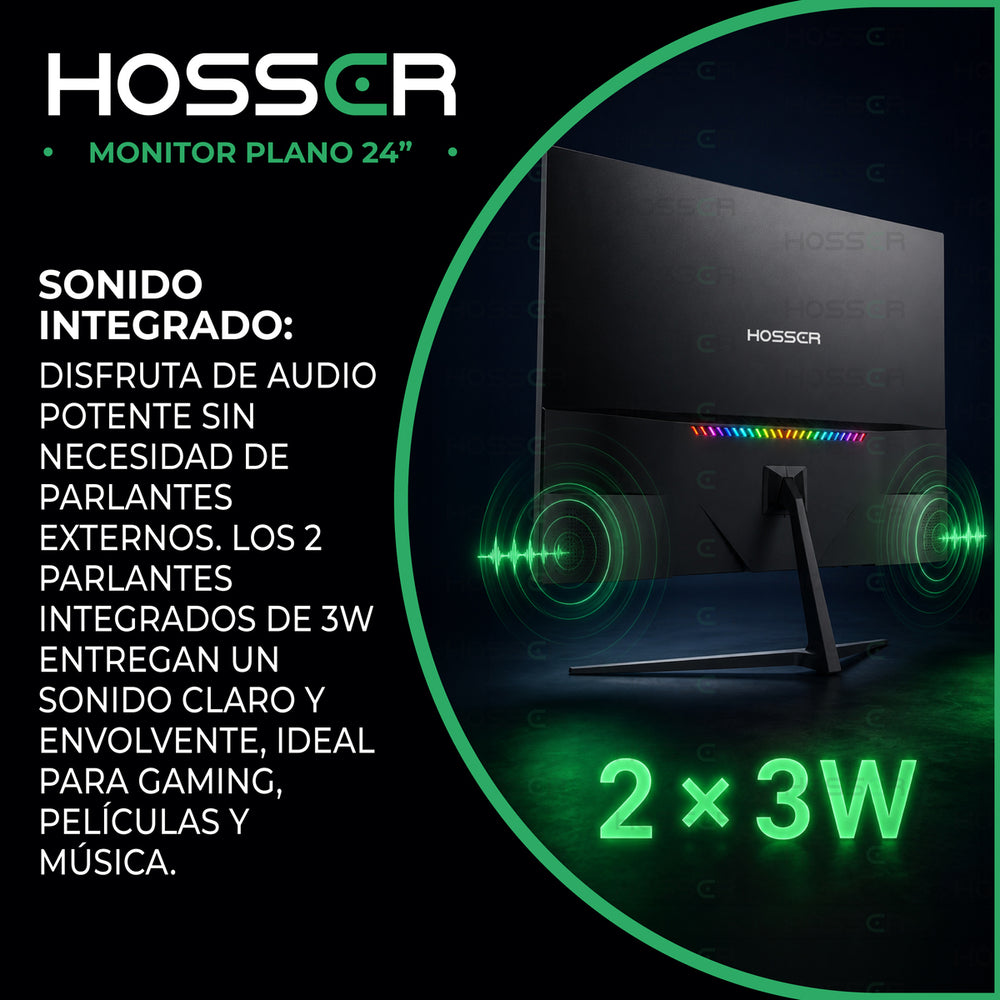 Monitor Gamer Hosser 24" 200 Hz 1ms Plano