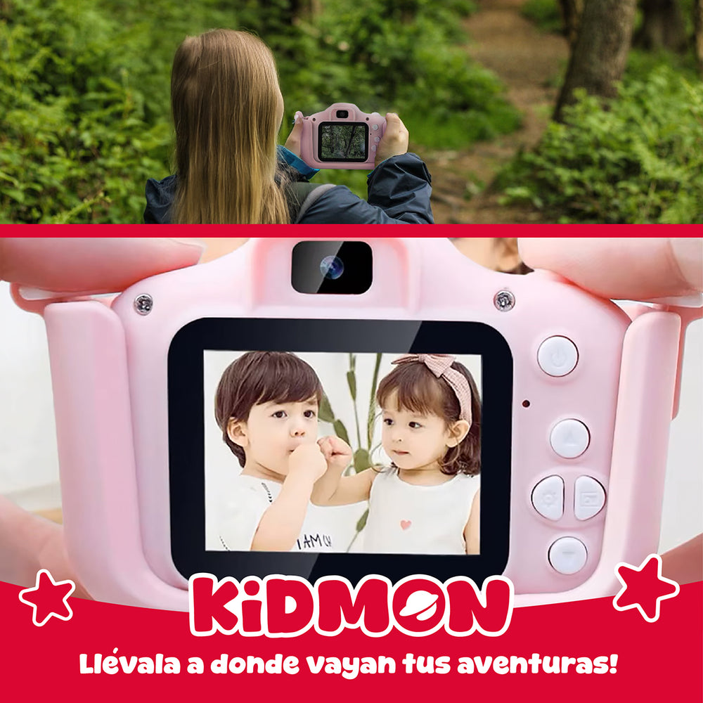 Camara para niños digital Kidmon HD pantalla 2" Foto Video