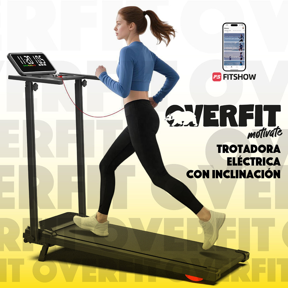 Trotadora 2 Hp Overfit Caminadora Electrica Plegable 12 Km/h