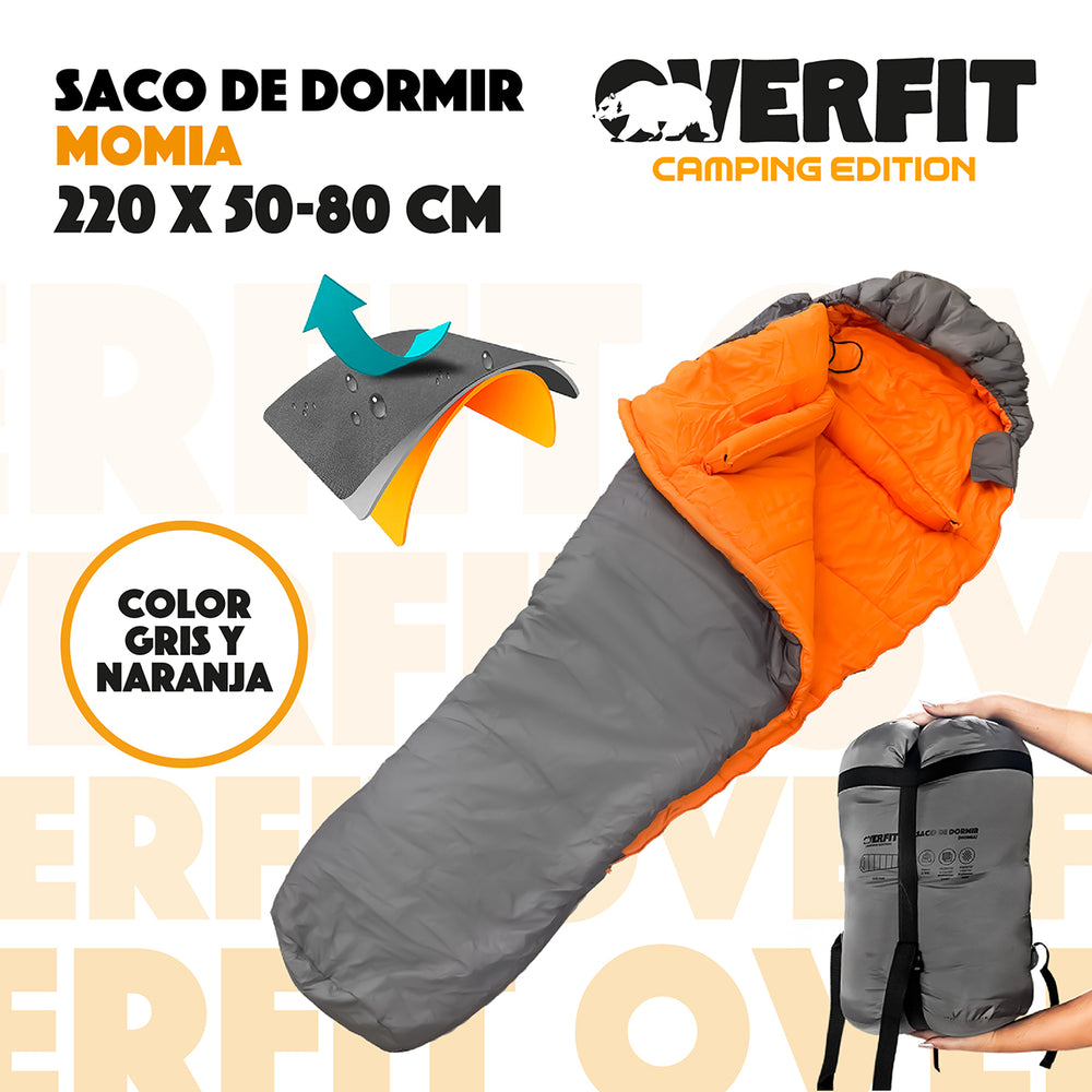 Saco de Dormir Termico 0 a 15 Grados Momia Overfit Camping