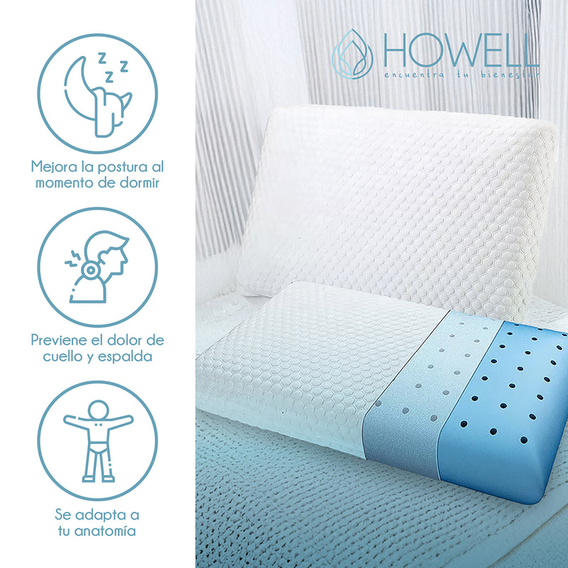 Almohada Viscoelástica Memory Howell Agujeros 40x60cm
